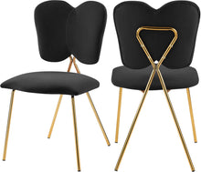 Load image into Gallery viewer, Angel Black Velvet Dining Chair