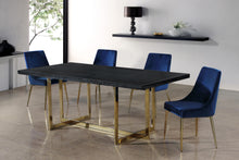Load image into Gallery viewer, Karina Navy Velvet Dining Chair
