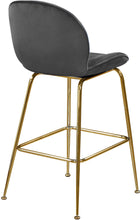 Load image into Gallery viewer, Paris Grey Velvet Stool