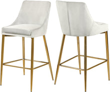 Load image into Gallery viewer, Karina Cream Velvet Stool