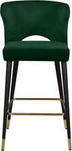 Load image into Gallery viewer, Kelly Green Velvet Stool