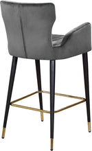 Load image into Gallery viewer, Luxe Grey Velvet Stool