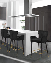 Load image into Gallery viewer, Luxe Black Velvet Stool