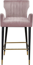 Load image into Gallery viewer, Luxe Pink Velvet Stool