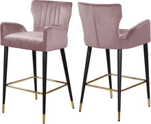 Load image into Gallery viewer, Luxe Pink Velvet Stool