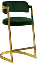Load image into Gallery viewer, Stephanie Green Velvet Stool