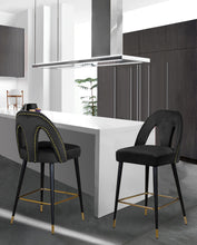 Load image into Gallery viewer, Akoya Black Velvet Stool
