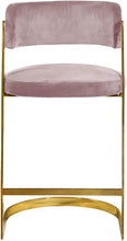 Load image into Gallery viewer, Stephanie Pink Velvet Stool