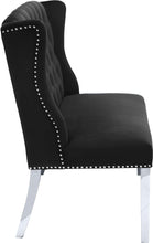 Load image into Gallery viewer, Suri Black Velvet Settee Bench