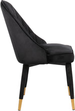 Load image into Gallery viewer, Belle Black Velvet Dining Chair