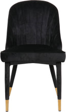 Load image into Gallery viewer, Belle Black Velvet Dining Chair