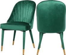 Load image into Gallery viewer, Belle Green Velvet Dining Chair