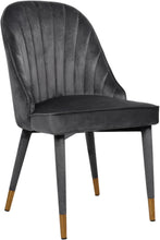 Load image into Gallery viewer, Belle Grey Velvet Dining Chair