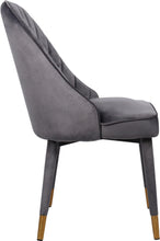 Load image into Gallery viewer, Belle Grey Velvet Dining Chair