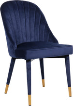 Load image into Gallery viewer, Belle Navy Velvet Dining Chair