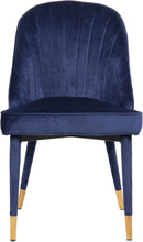 Load image into Gallery viewer, Belle Navy Velvet Dining Chair