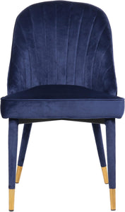 Belle Navy Velvet Dining Chair