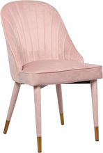 Load image into Gallery viewer, Belle Pink Velvet Dining Chair