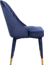 Load image into Gallery viewer, Belle Navy Velvet Dining Chair