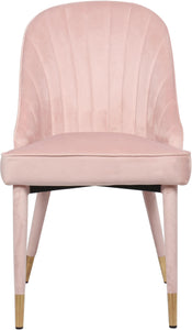 Belle Pink Velvet Dining Chair