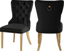 Load image into Gallery viewer, Carmen Black Velvet Dining Chairs (2)