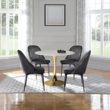 Load image into Gallery viewer, Belle Grey Velvet Dining Chair