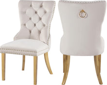 Load image into Gallery viewer, Carmen Cream Velvet Dining Chairs (2)
