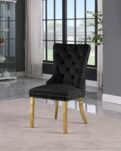 Load image into Gallery viewer, Carmen Black Velvet Dining Chairs (2)