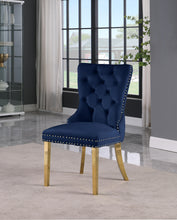 Load image into Gallery viewer, Carmen Navy Velvet Dining Chairs (2)