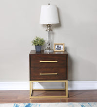 Load image into Gallery viewer, Maxine Cherry / Gold Night Stand