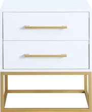 Load image into Gallery viewer, Maxine White / Gold Night Stand