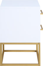 Load image into Gallery viewer, Maxine White / Gold Night Stand