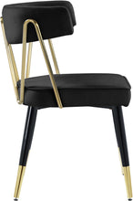 Load image into Gallery viewer, Rheingold Black Velvet Dining Chair