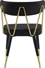 Load image into Gallery viewer, Rheingold Black Velvet Dining Chair