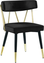 Load image into Gallery viewer, Rheingold Black Velvet Dining Chair