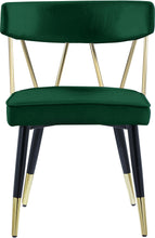 Load image into Gallery viewer, Rheingold Green Velvet Dining Chair
