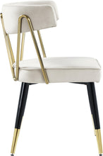 Load image into Gallery viewer, Rheingold Cream Velvet Dining Chair