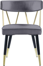 Load image into Gallery viewer, Rheingold Grey Velvet Dining Chair