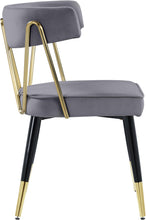 Load image into Gallery viewer, Rheingold Grey Velvet Dining Chair