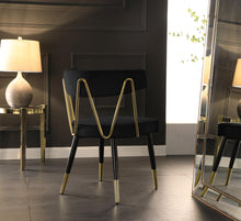 Load image into Gallery viewer, Rheingold Black Velvet Dining Chair