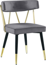 Load image into Gallery viewer, Rheingold Grey Velvet Dining Chair