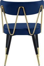 Load image into Gallery viewer, Rheingold Navy Velvet Dining Chair