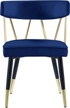 Load image into Gallery viewer, Rheingold Navy Velvet Dining Chair