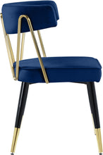Load image into Gallery viewer, Rheingold Navy Velvet Dining Chair