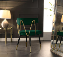 Load image into Gallery viewer, Rheingold Green Velvet Dining Chair