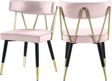 Load image into Gallery viewer, Rheingold Pink Velvet Dining Chair