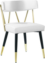 Load image into Gallery viewer, Rheingold White Faux Leather Dining Chair