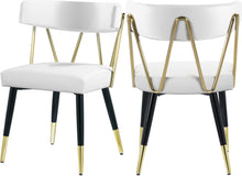 Load image into Gallery viewer, Rheingold White Faux Leather Dining Chair