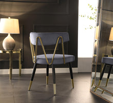Load image into Gallery viewer, Rheingold Grey Velvet Dining Chair