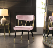 Load image into Gallery viewer, Rheingold Pink Velvet Dining Chair